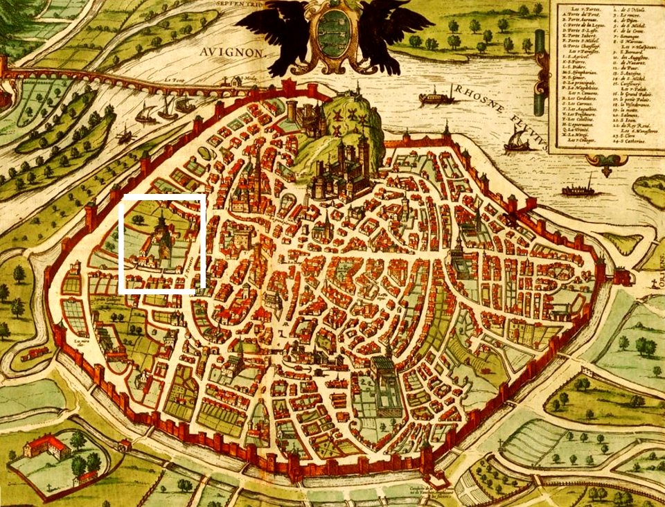 Avignon 1575 Couvent des Prêcheurs marqué