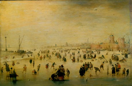 Hendrick Avercamp - Skating Scene - Google Art Project. Free illustration for personal and commercial use.