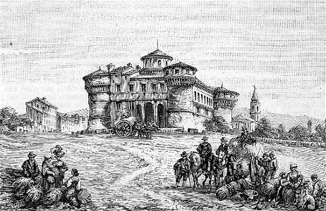 Avezzano – Il castello de’ Colonna (xilografia)