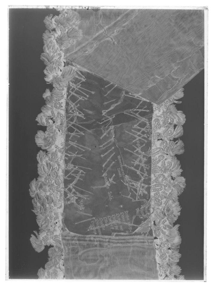 Axelgehäng - grå kamlott - Livrustkammaren - 1658-negative