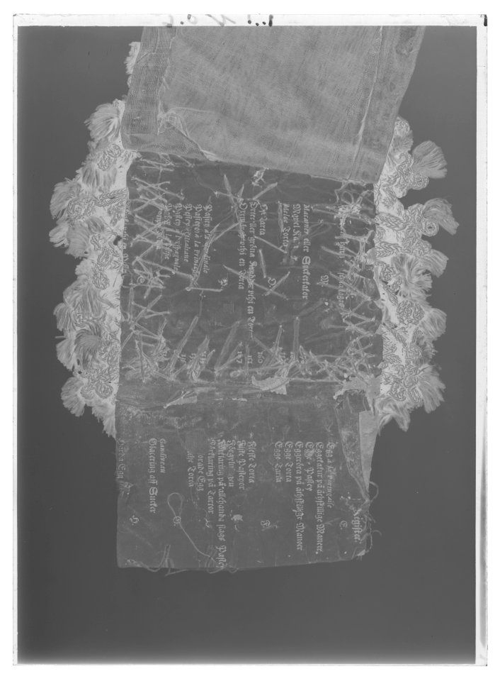 Axelgehäng - grå kamlott - Livrustkammaren - 10218-negative
