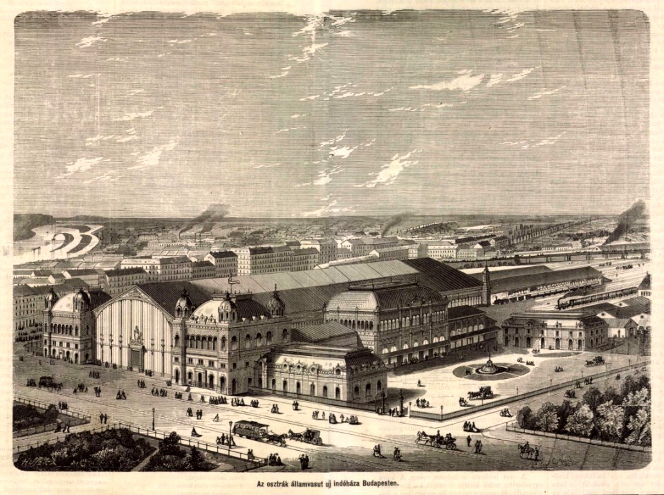 Az osztrák államvasút új indóháza. Magyarország és a Nagyvilág, 1875