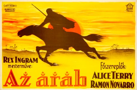 Az arab magyar filmplakát (Nemes György, 1924)