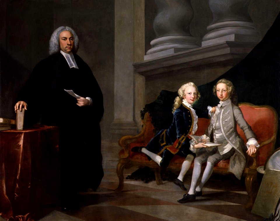Francis Ayscough with the Prince of Wales (later King George III) and Edward Augustus, Duke of York and Albany by Richard Wilson