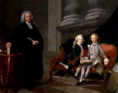 Francis Ayscough with the Prince of Wales (later King George III) and Edward Augustus, Duke of York and Albany by Richard Wilson