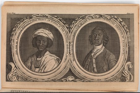 Ayuba Suleiman Diallo and William Ansah Sessarakoo by an unidentified artist after William Hoare and John Faber, 1750, engraving on paper, from the National Portrait Gallery - NPG-B7000232B 1