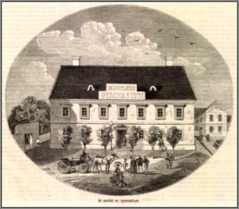 Az Aszódi Evangélikus Gimnázium. (Petőfi Muzeális Gyűjtemény és Kiállítóhely). Mo. és a Nagyvilág, 1875
