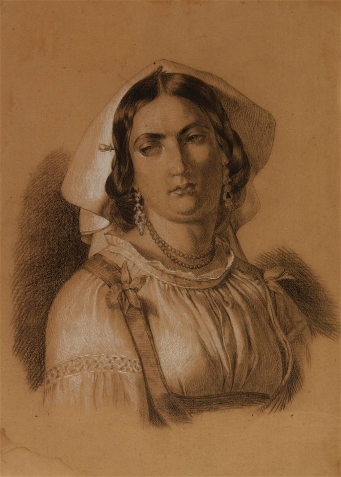 B. Bergmann - Doprsni portret žene v noši