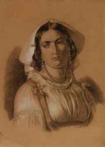 B. Bergmann - Doprsni portret žene v noši