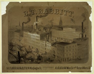 B.T. Babbitt, 64, 65, 66 ... Washington St., New York, 41, 42, 43, & 44 West St., betw. Rector & Morris Sts. LCCN2004662458