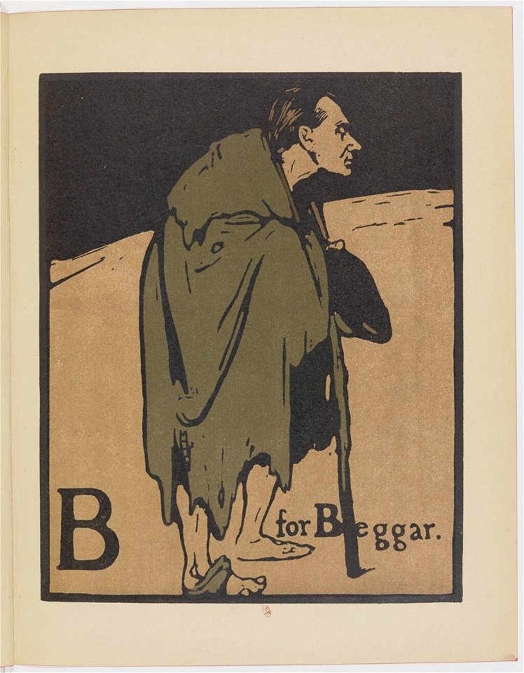 B for Beggar - An Alphabet by William Nicholson (1899)