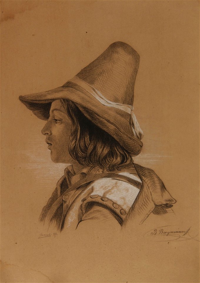 B. Bergmann - Portret dečka s klobukom
