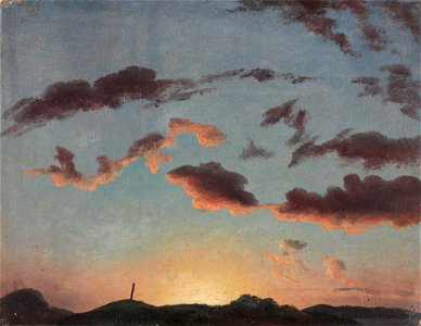 Knud Baade - Cloud Study - NG.M.02661 - National Museum of Art, Architecture and Design. Free illustration for personal and commercial use.