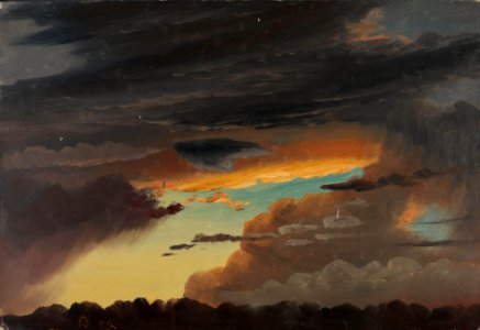 Knud Baade - Cloud Study - NG.M.02676 - National Museum of Art, Architecture and Design. Free illustration for personal and commercial use.