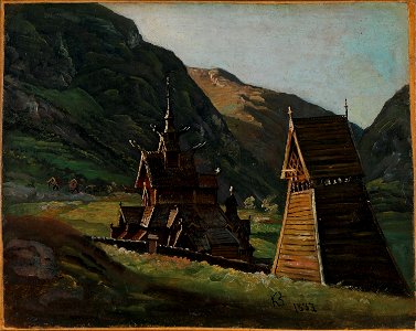 Knud Baade - Borgund Stave Church in Lærdal - NG.M.02643 - National Museum of Art, Architecture and Design