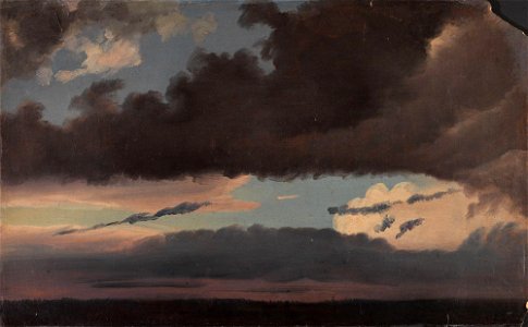 Knud Baade - Cloud Study - NG.M.02662 - National Museum of Art, Architecture and Design. Free illustration for personal and commercial use.