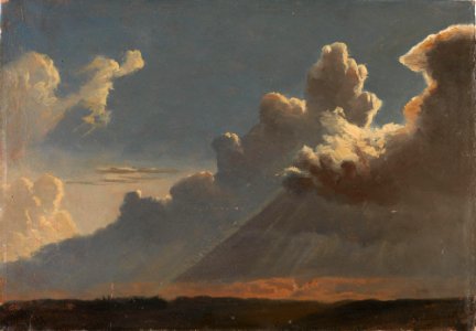 Knud Baade - Cloud Study - NG.M.02681 - National Museum of Art, Architecture and Design. Free illustration for personal and commercial use.