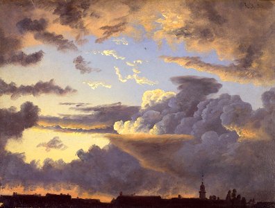 Knud Baade - Cloud Study - NG.M.02657 - National Museum of Art, Architecture and Design. Free illustration for personal and commercial use.