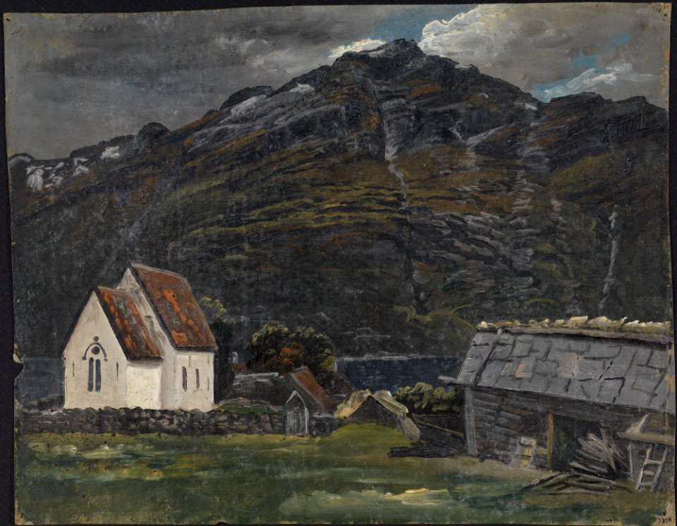 Knud Baade - The Church at Ullensvang in Hardanger - NG.M.02655 - National Museum of Art, Architecture and Design