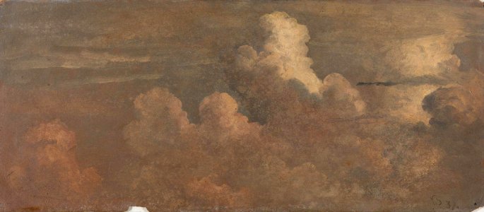 Knud Baade - Cloud Study - NG.M.02656 - National Museum of Art, Architecture and Design. Free illustration for personal and commercial use.