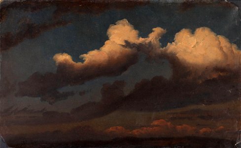 Knud Baade - Cloud Study - NG.M.02665 - National Museum of Art, Architecture and Design. Free illustration for personal and commercial use.