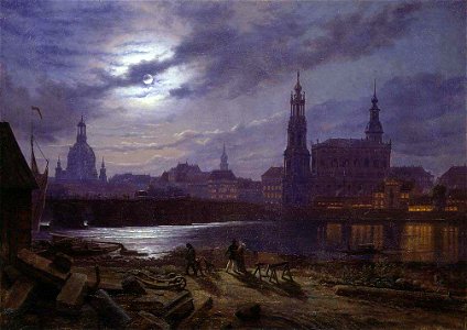 Knud Baade - Dresden i måneskinn - NG.M.04256 - National Museum of Art, Architecture and Design