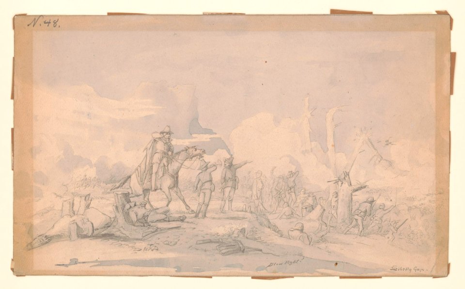 Blow fight! General August Willich at the Battle of Liberty Gap, Tennessee, June 1863 LCCN2017647020