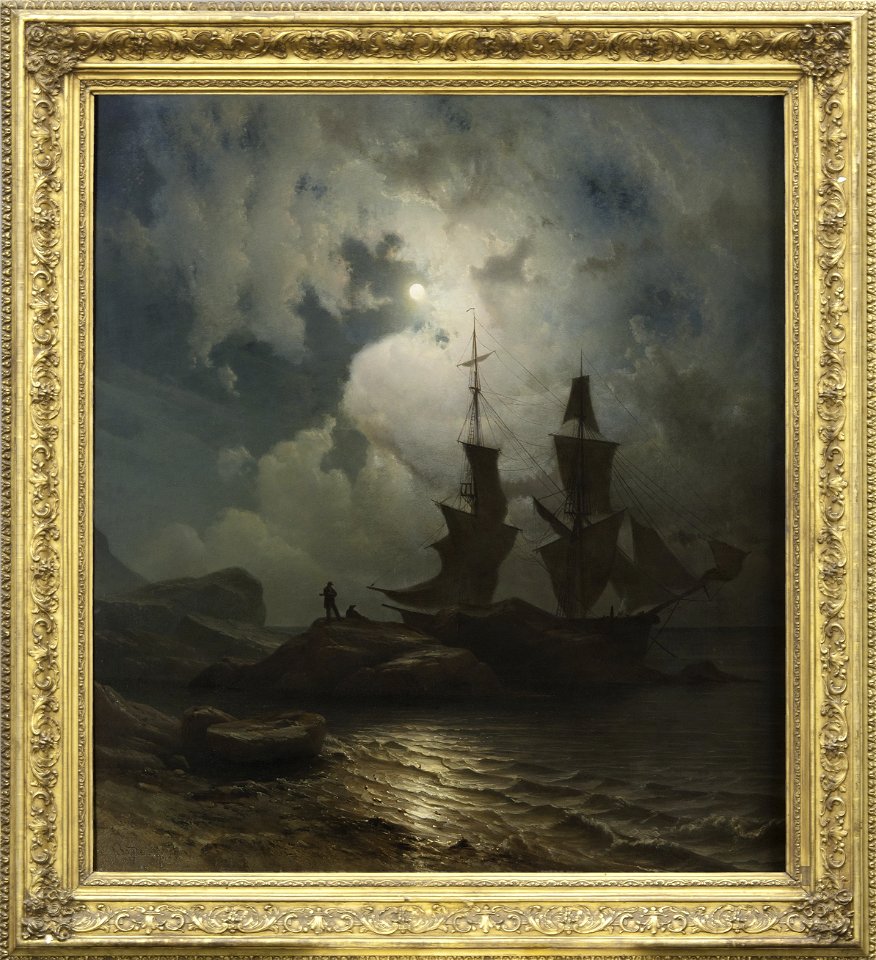 Moonlight on the Coast of Norway (Knud Baade) - Nationalmuseum - 18257
