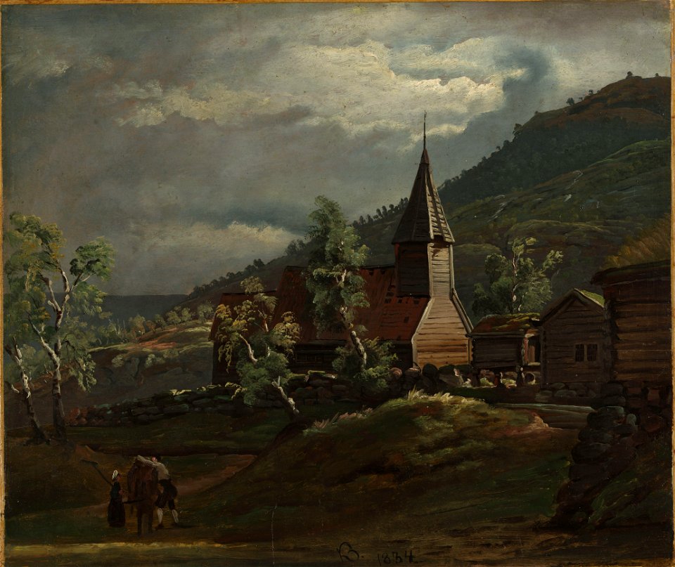 Knud Baade - The Church at Gaupne in Sogn - NG.M.02651 - National Museum of Art, Architecture and Design