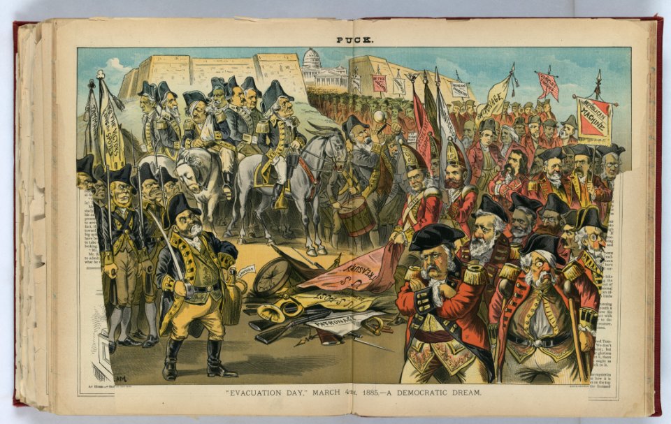 Evacuation day March 4th, 1885 - a Democratic dream - Gillam. LCCN2012645558