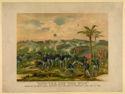 How the day was won Charge of the Tenth Cavalry Regiment U.S.A. San Juan Hill; Cuba, July 1st 1898 LCCN2003671683