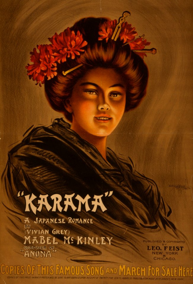 Karama a Japanese romance by (Vivian Grey), Mabel McKinley composer of Anona - - The Donalson Litho. Co., Newport, KY. LCCN2002706761 (cropped)