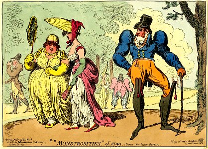 Monstrosities of 1799,-Scene, Kesington Gardens. (BM 1851,0901.987)