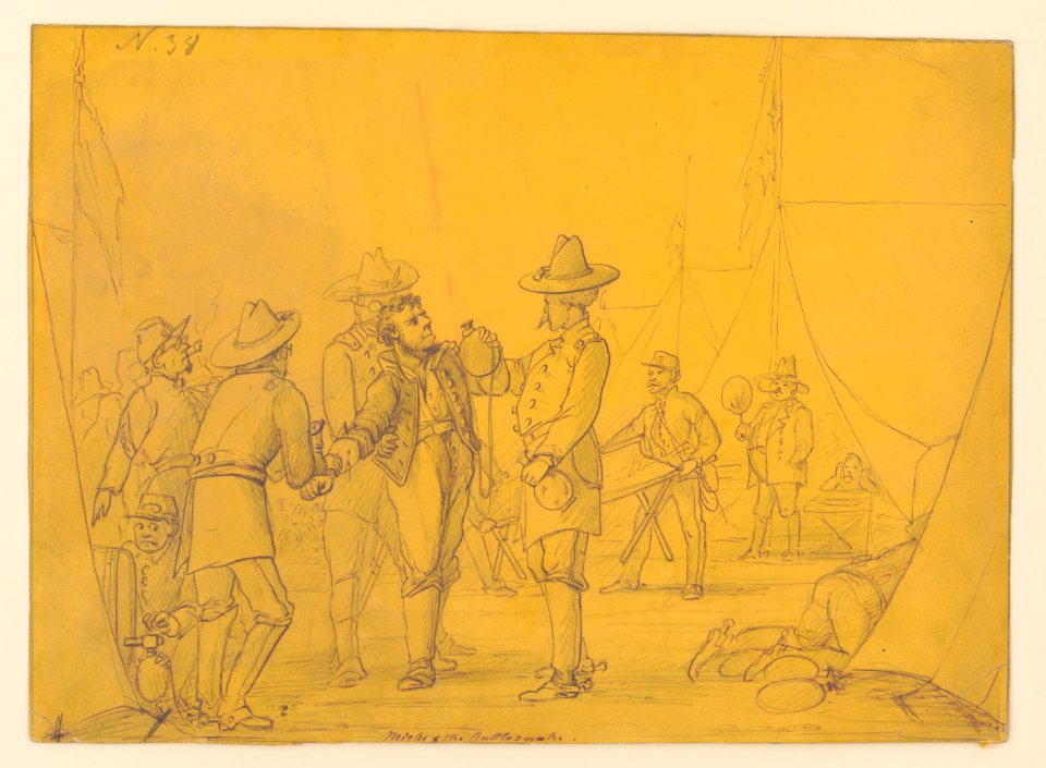 Micke and the rattlesnake, General Alexander McDowell McCook's headquarters, Tuscumbia, Alabama LCCN2017646966