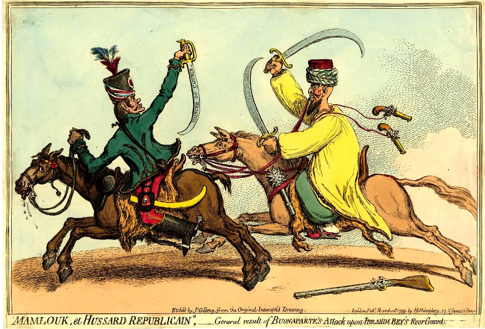 Mamlouk, et hussard republicain,- General result of Buonaparte's Attack upon Ibrahim Bey's Rear Guard. (BM 1868,0808.6830)