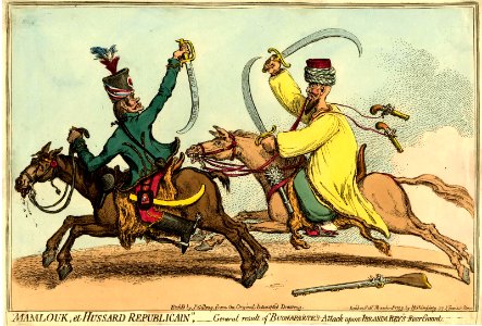 Mamlouk, et hussard republicain,- General result of Buonaparte's Attack upon Ibrahim Bey's Rear Guard. (BM 1868,0808.6830)