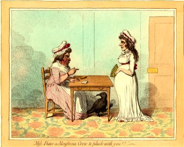Miss, I have a monstrous crow to pluck with you!! (BM 1868,0808.6370)