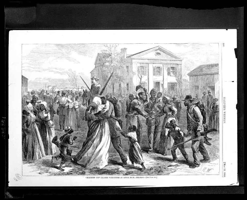 Mustered out colored volunteers at Little Rock, Arkansas - A.R.W. LCCN2009630216