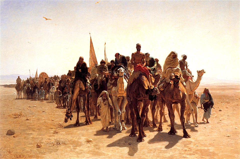 Pelerins allant à la Mecque, Léon Belly, 1861