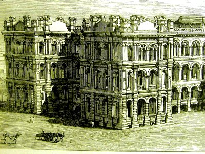 New Eden Hospital for Women and Children, Calcutta, an engraving, 1882