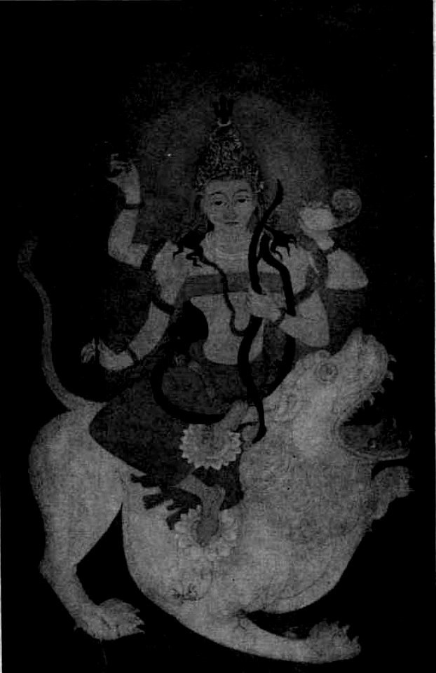 The Goddess Jagaddhatri in The Modern Review Vol 15 (January to June 1914) (page 383 crop)