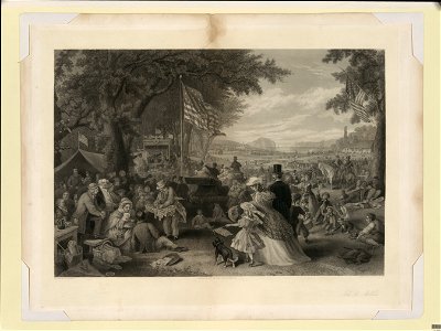The day we celebrate 1876) - painted by F.A. Chapman ; engraved by John C. McRae, N.Y LCCN2013645313