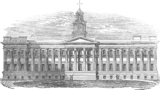 The New Medical College Hospital, Calcutta, Illustrated London News, 1853. Free illustration for personal and commercial use.