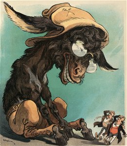 The Democratic donkey is beginning to look like somebody- De-light-ed! - Keppler. LCCN2011645825 (cropped)