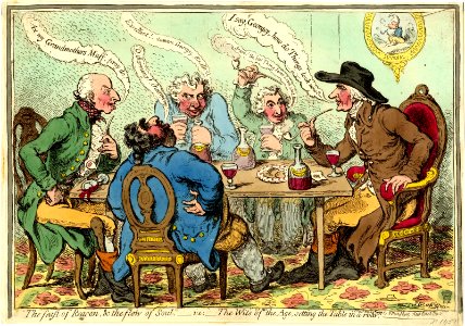 The feast of reason, & the flow of soul,-i.e.-the wits of the age, setting the table in a roar. (BM 1851,0901.843)