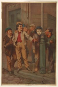 The First Cigar - after J.G. Brown by John Gast. LCCN2007680401