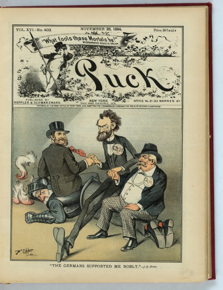 The Germans supported me nobly -J.G. Blaine - F. Opper. LCCN2011661848