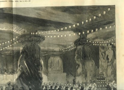 The Prince of Wales Lunching in the Caves of Elephanta, from a sketch by one of our special artists, from the Illustrated London News, 1875 upper right