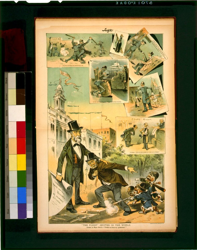 The finest (brutes) in the world Citizen (to Mayor Hewitt)-Protect me from my 'protectors!' - - Zimmerman ; Sackett, Wilhelms & Betzig, Lith. N.Y. LCCN96514379
