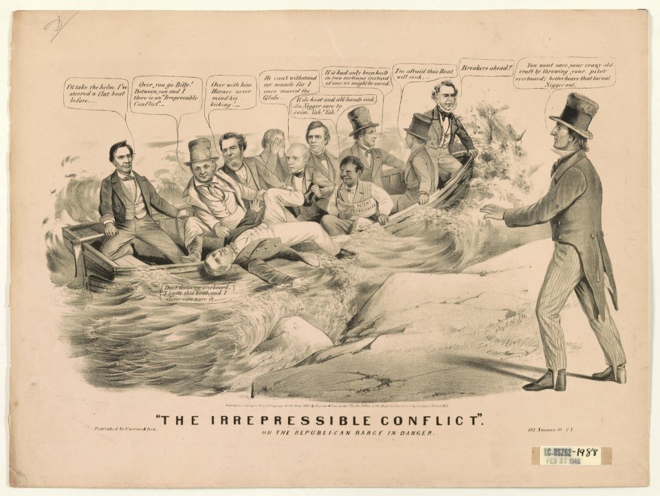 The irrepressible conflict Or the Republican barge in danger LCCN2003674592